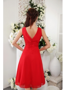 Red Chiffon Beach Bridesmaid Dresses for Small Size Girl IMG_0201