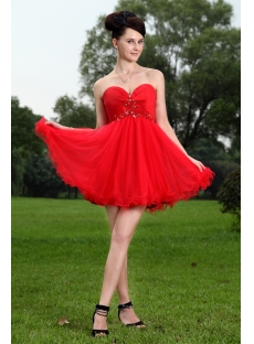 Red Cute Sweet 15 Quinceanera Dresses IMG_1099