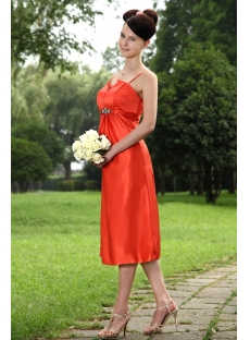 Red Tea Length Formal Mother of Groom Dress IMG_0950