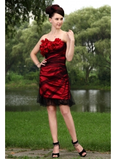 Red and Black Short Prom Dress 2011 IMG_1023