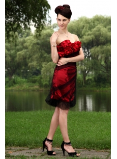 Red and Black Short Prom Dress 2011 IMG_1023
