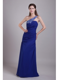 Royal Blue One Shoulder Military Prom Dress IMG_0672
