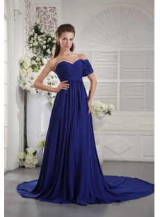 Royal Blue Special 2012 Evening Dress with One Shoulder IMG_9837
