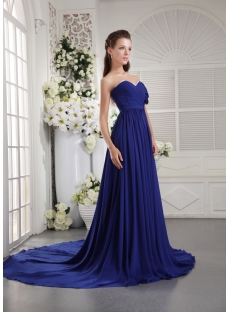 Royal Blue Special 2012 Evening Dress with One Shoulder IMG_9837