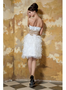 Short Ostrich Feather Cocktail Prom Dresses GG1036