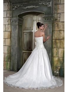 Strapless Cheap Bridal Gown Dress with Drop Waist GG1078