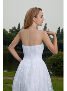 Strapless Lace Short Wedding Dresses IMG_8153