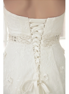 Strapless Long Modern Lace Wedding Dresses Miami IMG_5534