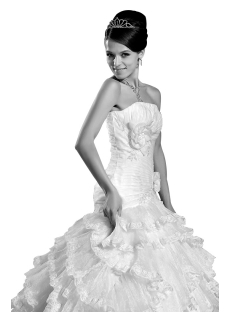 Strapless Luxurious Bridal Gown with Drop Waist GG1086
