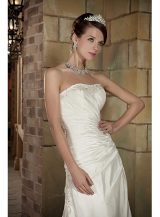 Strapless Modest Wedding Dresses Cheap GG1005
