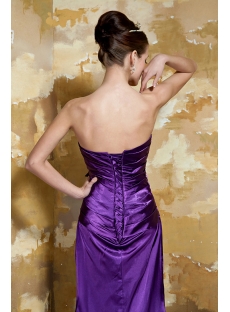 Strapless Stylish Long Grape Evening Dress 2012 with Slit Front GG1060