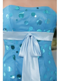 Sweet Teal Blue Spot Short Homecoming Dress IMG_0138