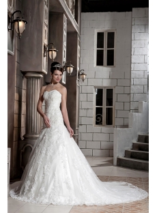 Sweetheart Mature Lace Mermaid Bridal Gowns with Corset Back GG1087