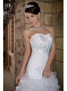 Sweetheart Wedding Dresses 2012 Spring with Blue GG1006