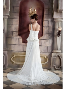 Unique One Shoulder Casual Bridal Gown GG1030