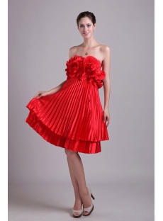 Unique Red Floral Plus Size Evening Gown 1018