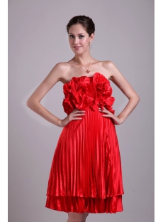 Unique Red Floral Plus Size Evening Gown 1018