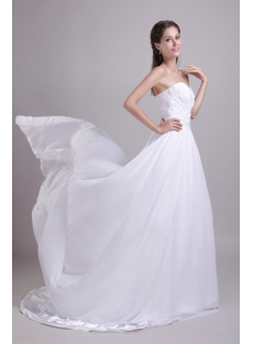 White Wedding Dresses for Pregnant Brides 0848