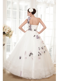 White and Purple Floral One Shoulder Colorful Quinceanera Dresses IMG_5600
