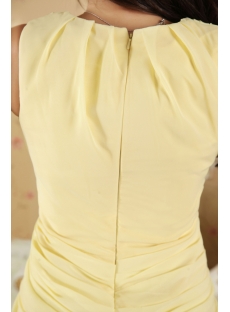 Yellow Chiffon Cowl Neckline Homecoming Dresses IMG_5301
