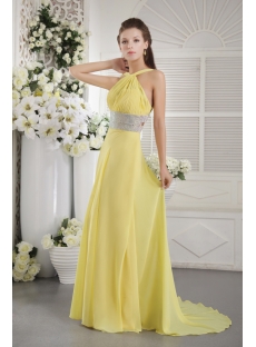 Yellow Long Homecoming Petite Prom Dresses with Backless IMG_9685