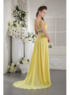 Yellow Long Homecoming Petite Prom Dresses with Backless IMG_9685