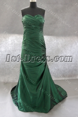 Ball-Gown Strapless Floor-Length Taffeta Prom Dress With Ruffle 02417