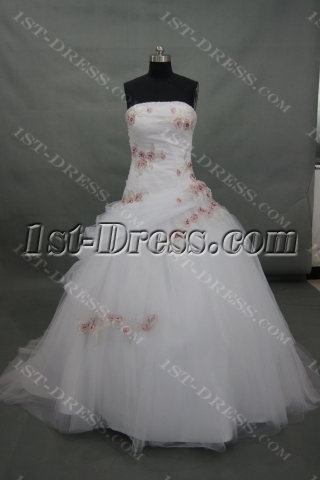 Ball Gown Sweetheart Organza Satin Wedding Dress With Beadwork Sequins 02714