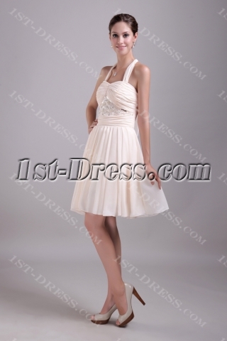 Halter Chiffon Lovely Graduation Dresses 1416