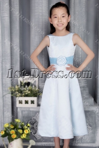 Light Blue and Turquoise Cheap Flower Gown 2767