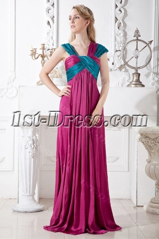 Special Colorful Evening Dress for Plus Size