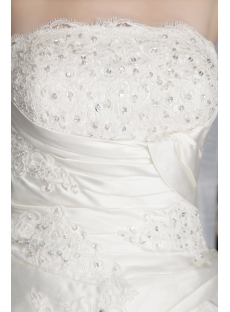 2012 Simple A-line Long Western Wedding Dress 2667
