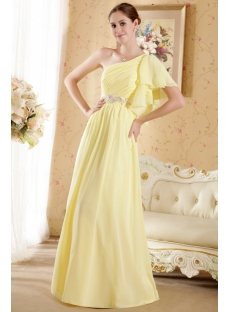 2012 Yellow Prom Dresses Long with Detachable Train