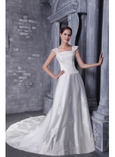 2013 Plus Size Wedding Dress with Cap Sleeves 1181