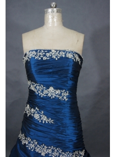 A-Line Ball Gown Strapless Long / Floor-Length Taffeta Prom Dress 01458