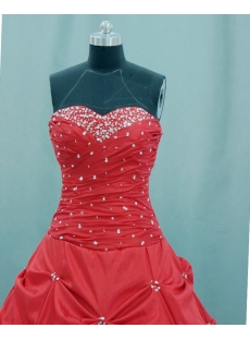 A-Line Ball Gown Strapless Long Floor-Length Taffeta Quinceanera Dress 05117