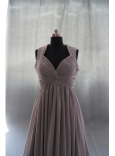 A-Line Halter V-Neck Chiffon Elastic Silk-like Satin Evening Dress 04923