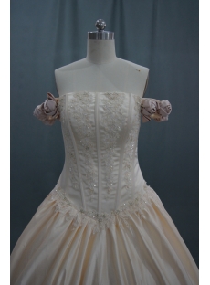 A-Line Princess Halter Sweetheart Off the Shoulder Non-Strapless Satin Plus Size Wedding Dress 04405