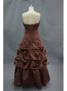 A-Line Princess Strapless Floor-Length Satin Prom Dress 02260