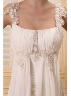 Strapless Chiffon Empire Wedding Dress for Plus Size