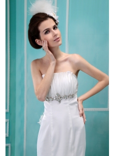 A-Line/Princess Sweetheart Floor-Length Chiffon Wedding Dress With Ruffle F-076 