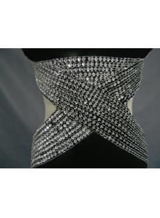 A-Line V-Neck Long / Floor-Length Chiffon Elastic Silk-like Satin Evening Dress 2253
