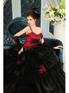 Ball-Gown One-Shoulder Floor-Length Organza Quinceanera Dress H-114