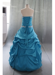 Ball Gown Princess Bateau Strapless Long / Floor-Length Taffeta Quinceanera Dress 05551