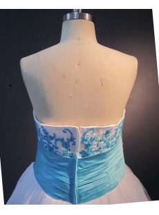 Ball Gown Princess Strapless Floor-Length Taffeta Organza Quinceanera Dress 2120
