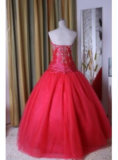 Ball Gown Princess Strapless Floor-Length Taffeta Tulle Quinceanera Dress 5297