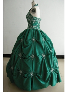 Ball Gown Princess Strapless Long / Floor-Length Taffeta Quinceanera Dress 3478