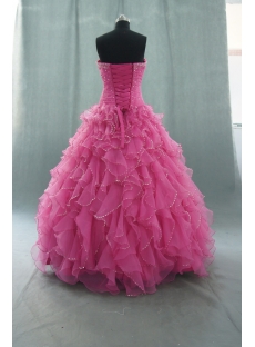 Ball Gown Princess Strapless Sweetheart Floor-Length Satin Organza Quinceanera Dress 05059