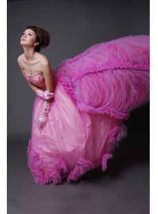 Ball Gown Princess Strapless Sweetheart Long / Floor-Length Satin Tulle Quinceanera Dress y001