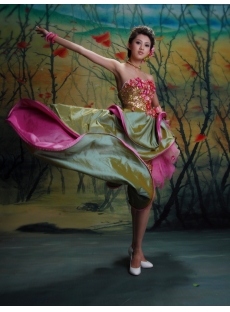 Ball Gown Princess Strapless Sweetheart Short / Mini Taffeta Quinceanera Dress y003